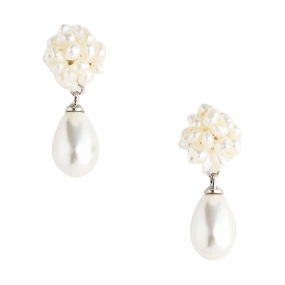 Self Portrait Women Pearl Cluster Droplet Earrings